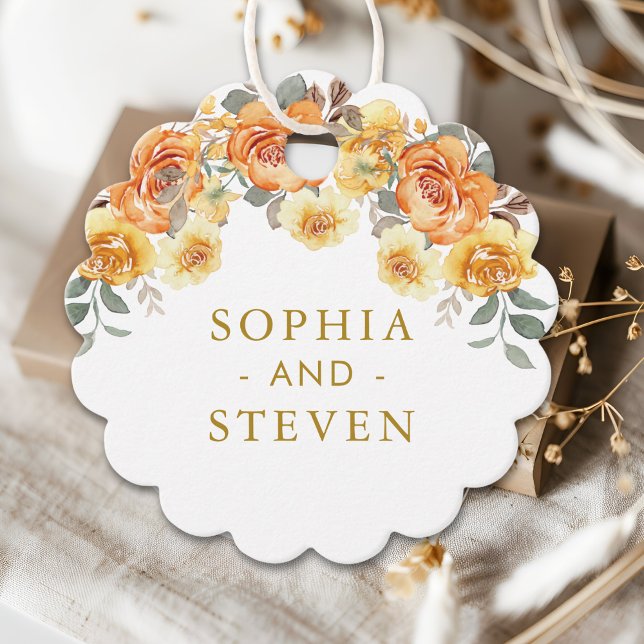 Elegant spring Wedding with tangerine flowers Gåvor Etiketter (Skapare uppladdad)