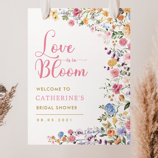 Elegant Spring Wildflower Bridal Shower Welcome Poster (Skapare uppladdad)