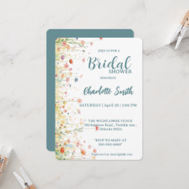 Elegant Spring Wildflower Rose Garden  Inbjudningar