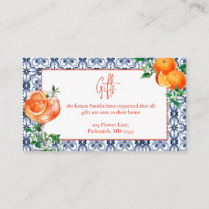 Elegant Spritz-Orange - informationsgåvor Tilläggskort
