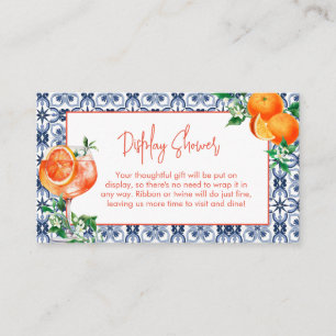 Elegant Spritz Orange Visning Shower Tilläggskort