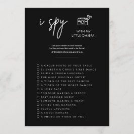 Elegant Spy Bröllop Photo Hunt Game Program