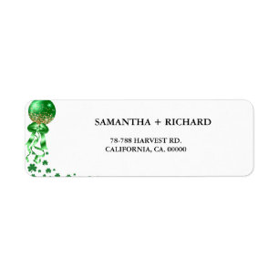 Elegant St Patrick day-nummer returadressetikett Returadress Etikett