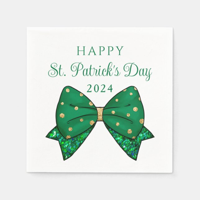 Elegant St. Patrick's Day-fest Pappersservett (Framsidan)