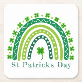 Elegant St. Patrick's Day-fest Underlägg Papper Kvadrat