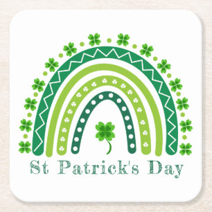 Elegant St. Patrick's Day-fest Underlägg Papper Kvadrat
