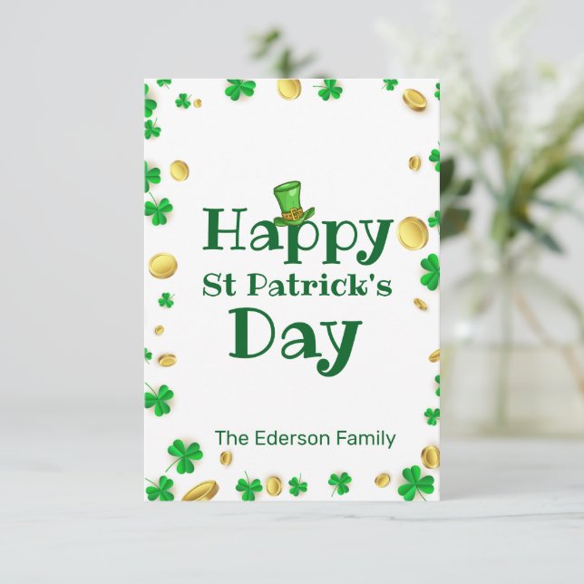 Elegant St. Patrick's Day- gratulationskort Inbjudningar (Stående Fram)