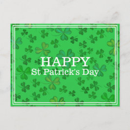 Elegant St patrick's day Shamrock Mönster - Grönt Vykort
