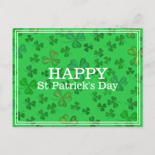 Elegant St patrick's day Shamrock Mönster - Grönt Vykort