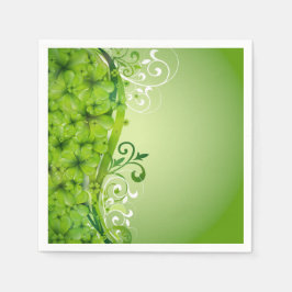 Elegant St. Patrick's Day Shamrocks and Scrollss Pappersservett