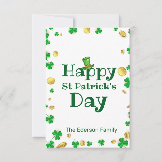 Elegant St. Patrick's Day välkomstkort Inbjudningar (Framsida)