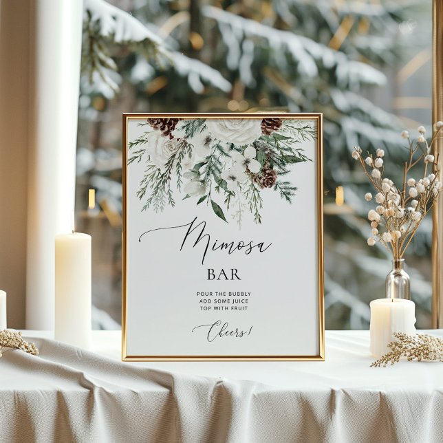 Elegant städsegrön vinter Mimosa bar Poster (Skapare uppladdad)