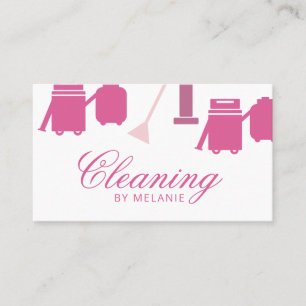 Elegant städtjänst visitkort l Rosa