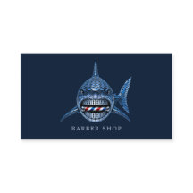 Elegant stålhaj barberare Qr-kod