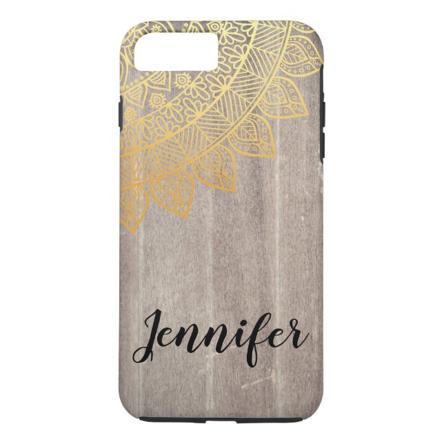 Elegant stam-mönster svart Case-Mate iPhone skal (Baksida)