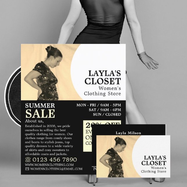 Elegant Stance, Women's Clothing Store Advertising Flygblad (Skapare uppladdad)
