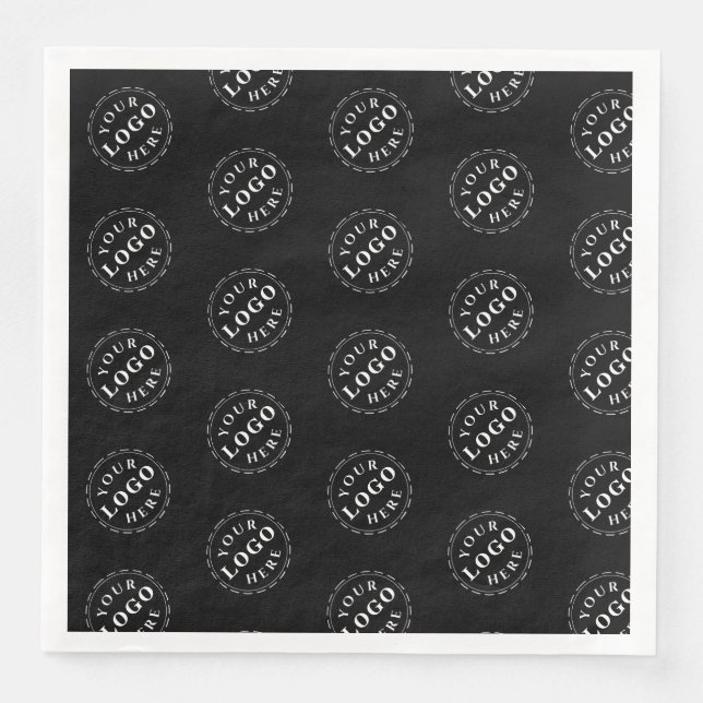 Elegant standard för anpassat namn och titel pappersservett (Framsida)