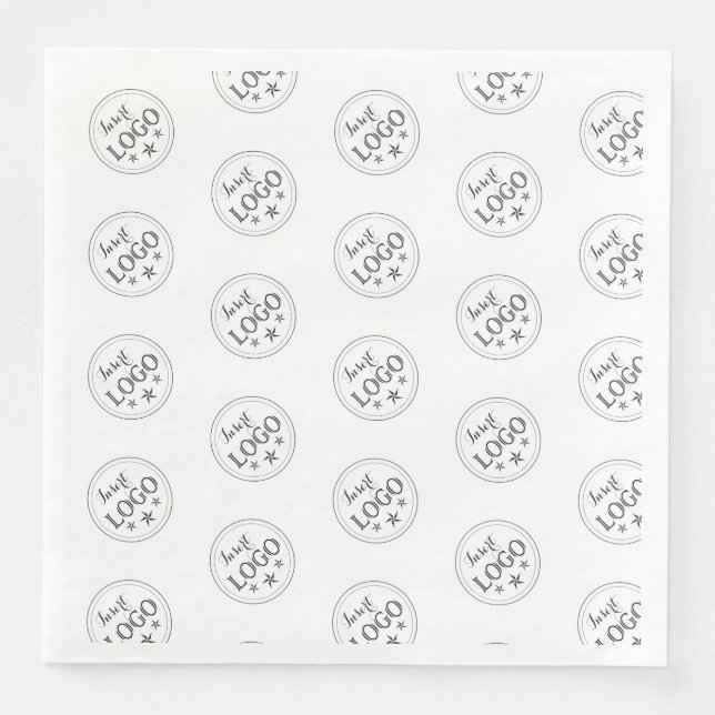 Elegant standard med anpassat namn och titel pappersservett (Framsida)