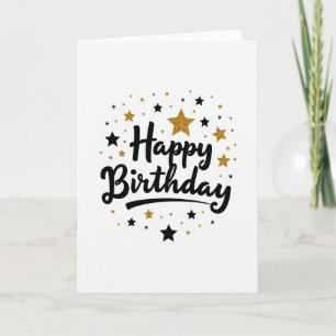 Elegant Star Card med skrift Kort