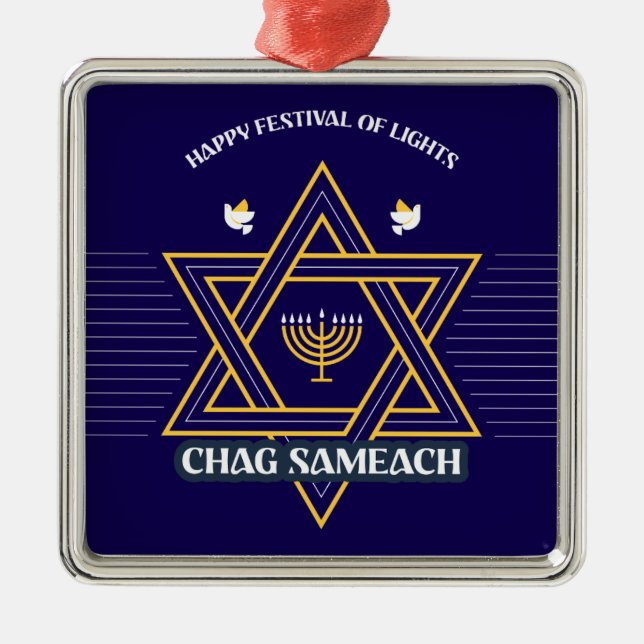 Elegant Star of David Hanukkah Ornament (Framsidan)