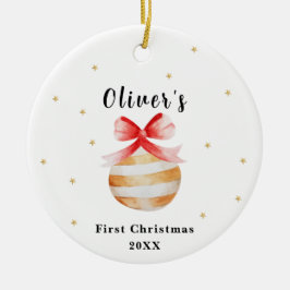 Elegant Star Ornament Baby Frist jul