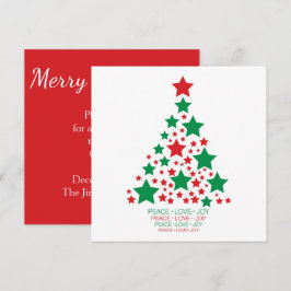 Elegant star träd inbjudningar