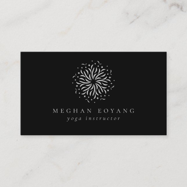 Elegant Starburst-Logotyp Visitkort (Framsida)