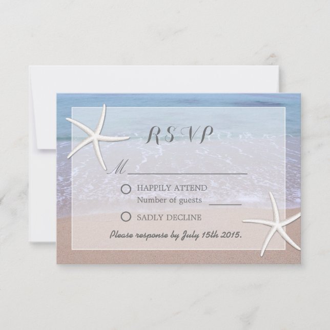 Elegant Starfish Beach Theme Bröllop OSA (Framsida)
