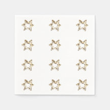 Elegant Starry Mönster Stars Faux Guld Stars