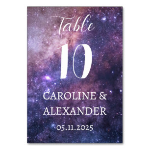 Elegant Starry Night Constellation Galaxy Modern Bordsnummer