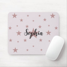 Elegant Starry Rosa Mouse Pad - Anpassade