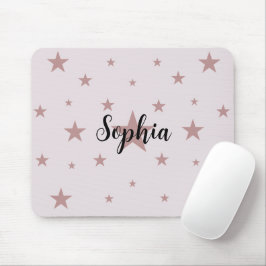 Elegant Starry Rosa Mouse Pad - Anpassade Musmatta