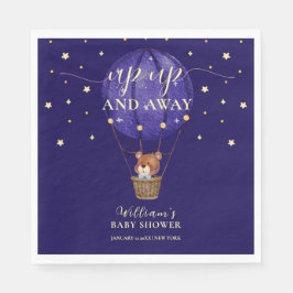 Elegant Stars Bear Luftballong Boy Shower Pappersservett