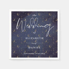 Elegant Stars och mood celestial mystical Bröllop Pappersservett
