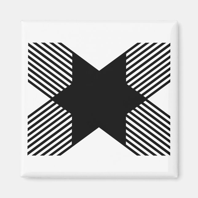 Elegant start i bokstaven X monogram Magnet (Framsidan)
