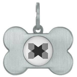 Elegant start med bokstaven X-monogram ID-bricka Husdjur