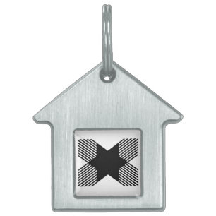 Elegant start med bokstaven X-monogram ID-bricka Husdjur