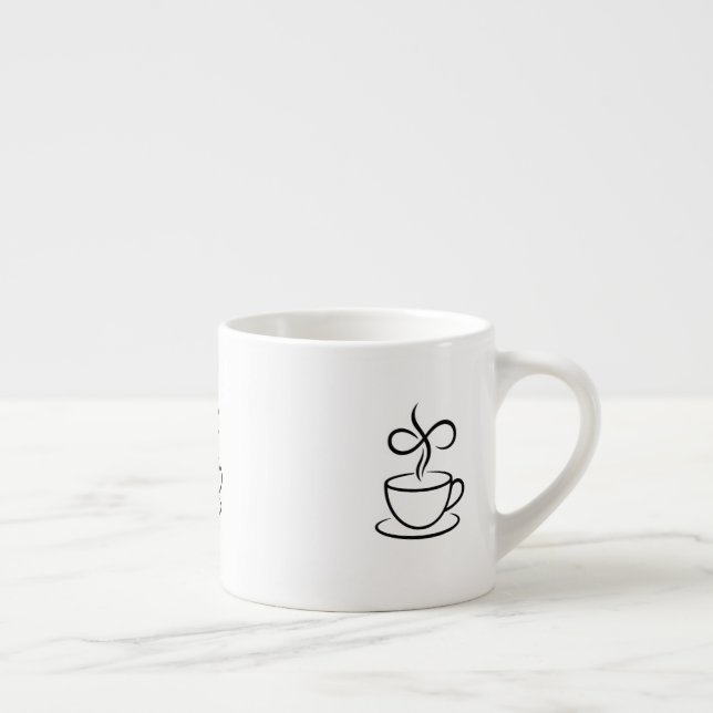 Elegant Steaming Coffee Espressomugg (Höger)
