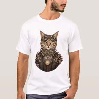 Elegant Steampunk Katt - Viktoriansk Gentleman Kat T Shirt