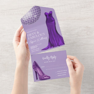Elegant Stiletto & Indigo Gown 50:e födelsedagen