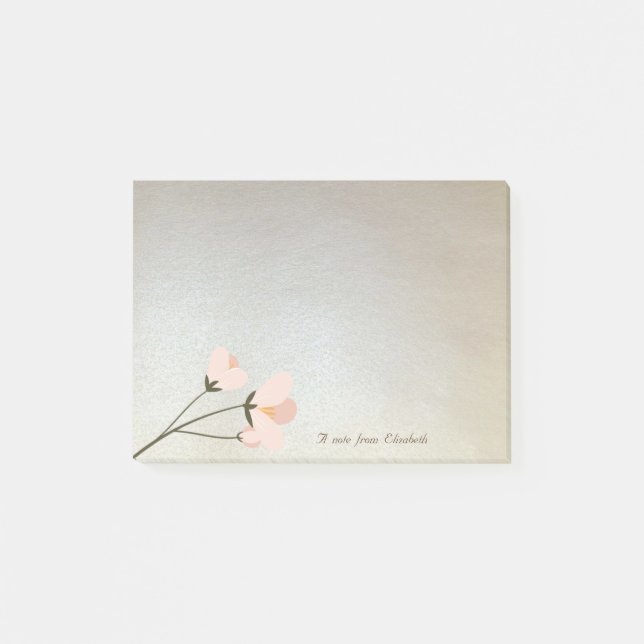 Elegant Stilfull,Blomma Post-it Block (Framsida)