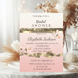 Elegant Stilfull Blommig Bröllopsdusch Inbjudningar