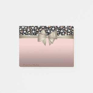 Elegant Stilfull, Bow,Polka Prickar Post-it Block