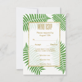 Elegant Stilfull Bracken Bröllopsmeny RSVP OSA Kort
