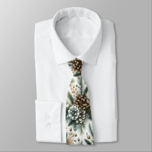 Elegant Stilfull Brun Silver Tallkottar Mönster Slips
