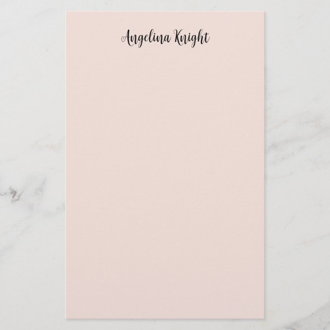 Elegant Stilfull Chic Enkel Handskriftstil Brevpapper (Framsida)