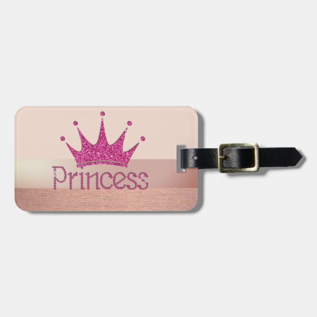 Elegant Stilfull Chic,Glittrig Tiara Prinsessa Bagagebricka (Horisontell Framsida)
