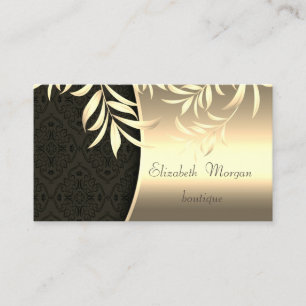 Elegant Stilfull Damask Guldblad Visitkort