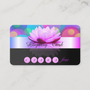 Elegant Stilfull, Färgrik Bokeh Lotus Lojalitetskort