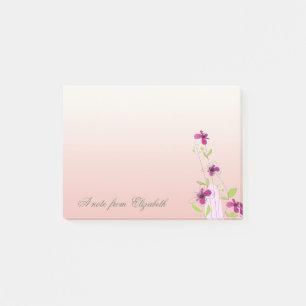Elegant Stilfull Flickaktig , Blommor Post-it Block